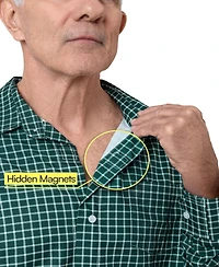 Joe & Bella Men's Adaptive Relaxed Fit Magnetic Button-Down Shirt