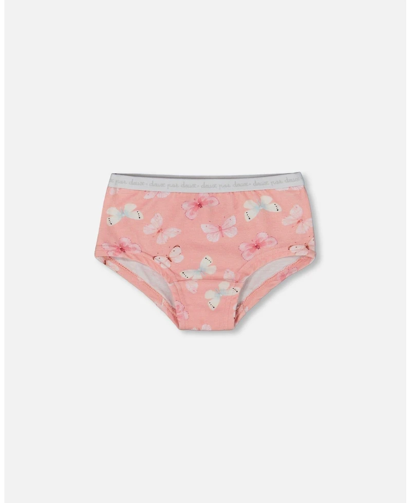 Deux par Girl Printed Cotton Boyshort Panties (Pack Of 3) Multicolored - Toddler|Child