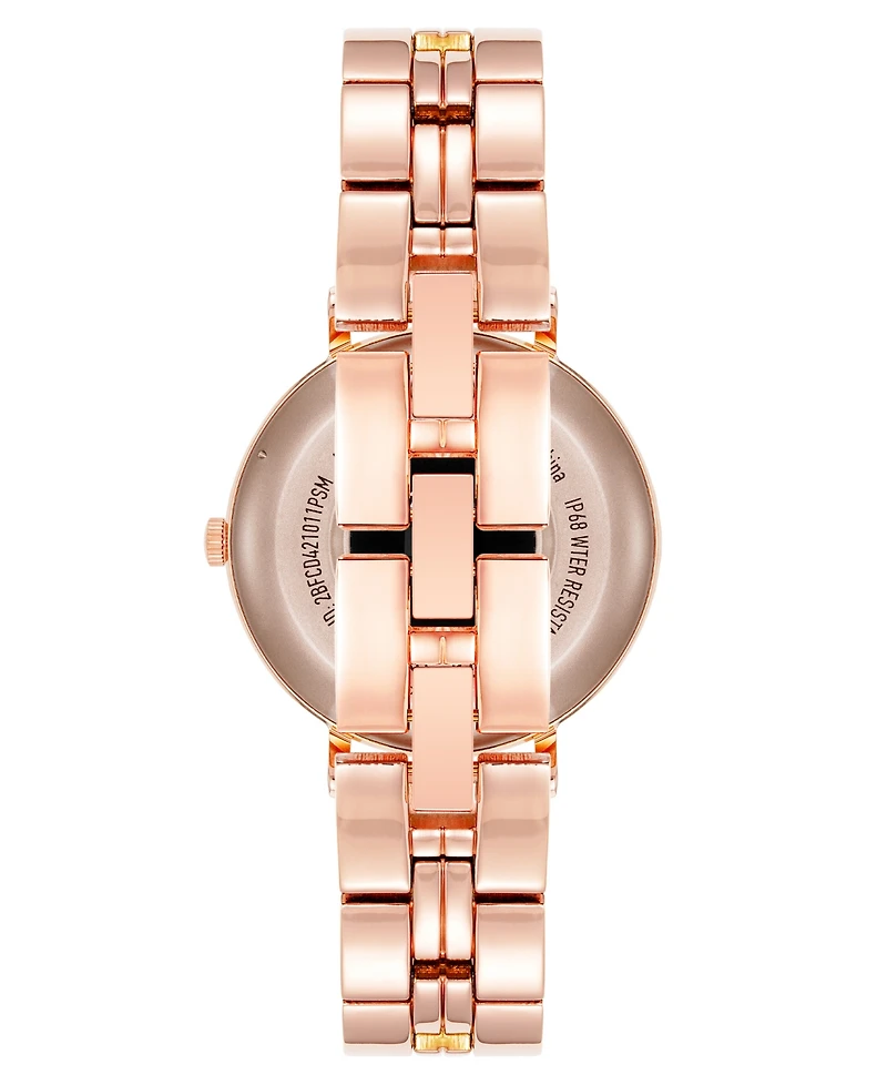Anne Klein Women's Connect It Prism Smartwatch with Rose Gold-Tone Metal Alloy and Pink Silicone Band, 30mm