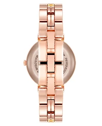 Anne Klein Women's Connect It Prism Smartwatch with Rose Gold-Tone Metal Alloy and Pink Silicone Band, 30mm