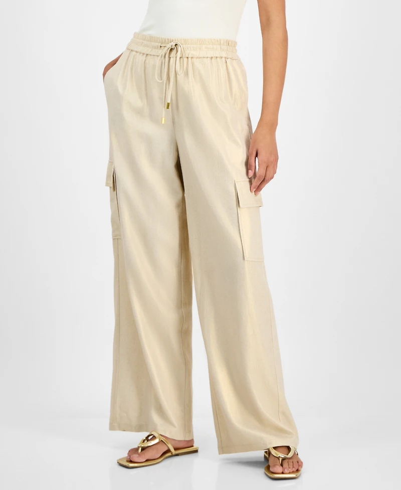 I.n.c. International Concepts Women's Drawstring Cargo Pants, Exclusively at Macy's