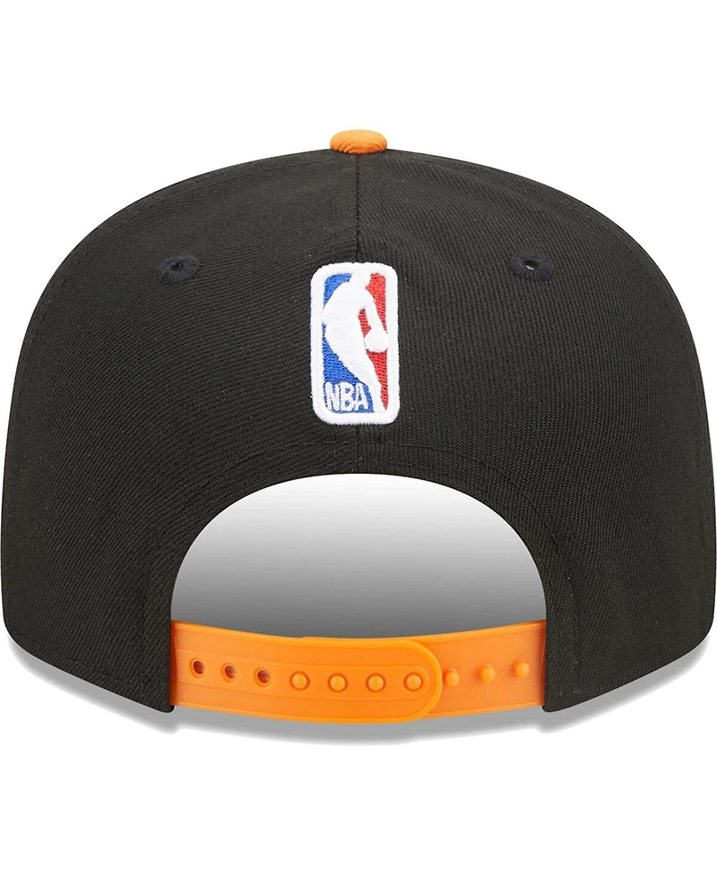New Era Men's Black/Orange Phoenix Suns Jersey Hook Statement Edition 9FIFTY Snapback Hat