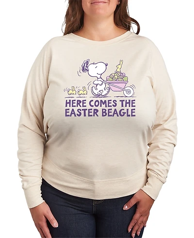 Hybrid Apparel Plus Peanuts Snoopy Easter Beagle Graphic Pullover T-Shirt