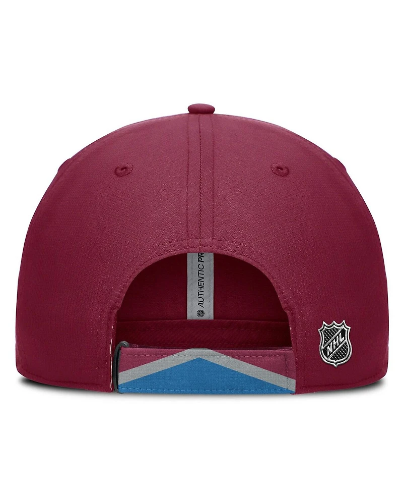 Fanatics Men's Burgundy/Blue Colorado Avalanche Authentic Pro Ripstop Adjustable Hat