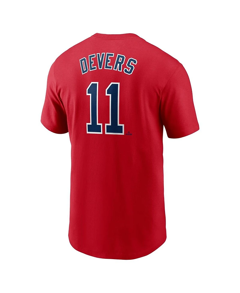 Nike Men's Rafael Devers Red Boston Sox Fuse Name Number T-Shirt