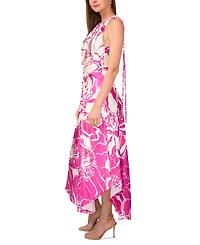 Parker Women's The Imani Printed Asymmetric Halter Dress