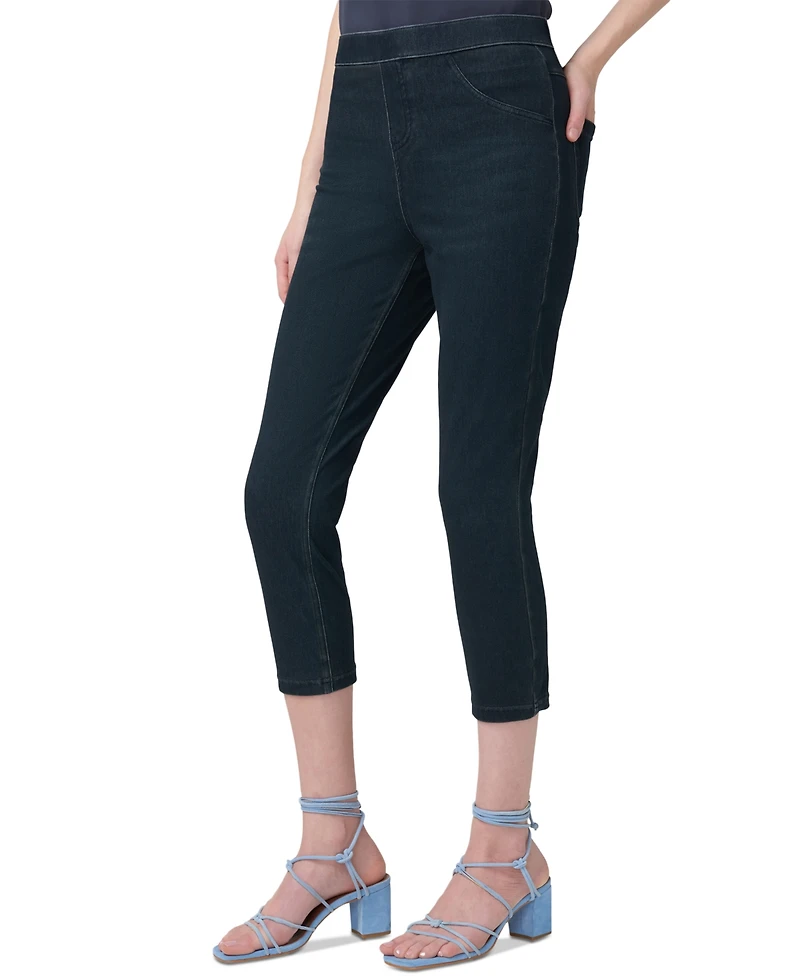 Hue Women's Mid-Rise Pull-On Denim Capri Leggings