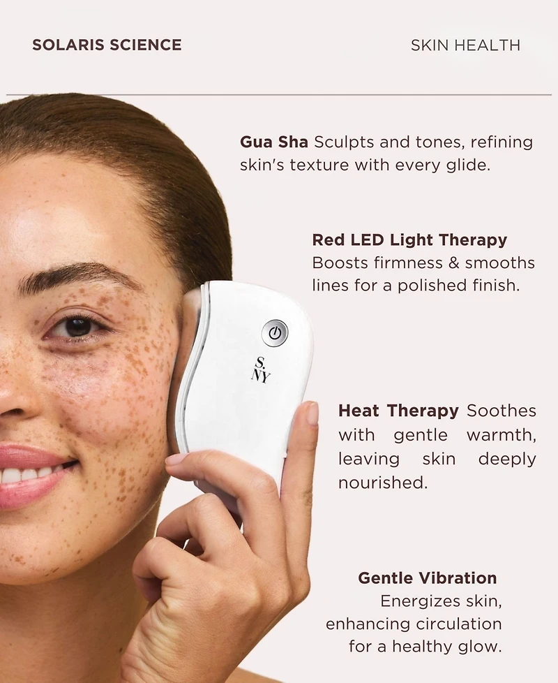 Solaris Laboratories Ny It's Lit Led Gua Sha Facial Massager