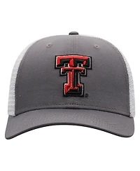 Top of the World Men's Gray/White Texas Tech Red Raiders Victory Baseline Trucker Adjustable Hat