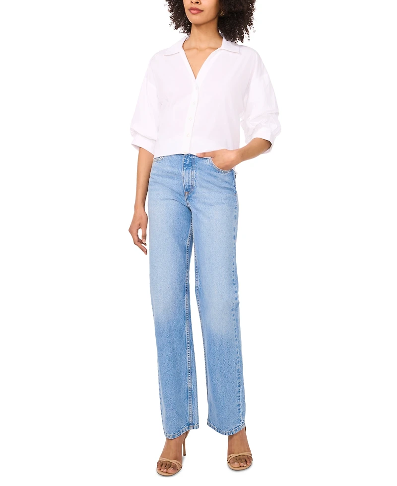 Parker Women's The Francessca Cotton Puff-Sleeve Shirt