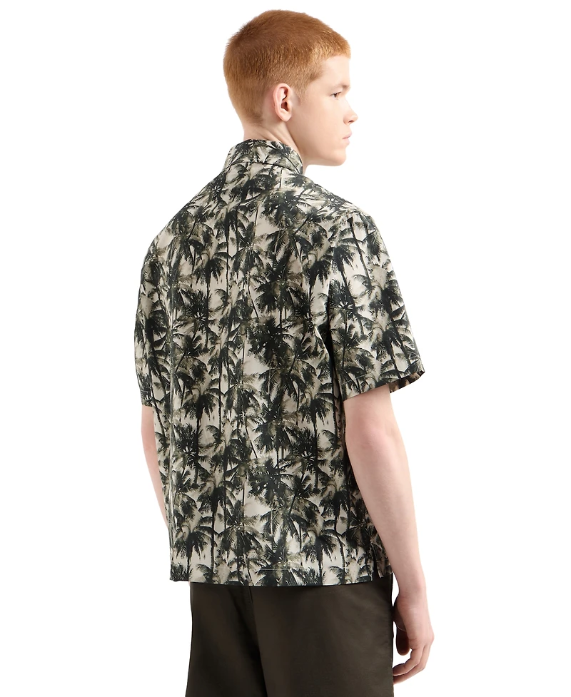 A|X Armani Exchange Men's Palm-Print Shirt