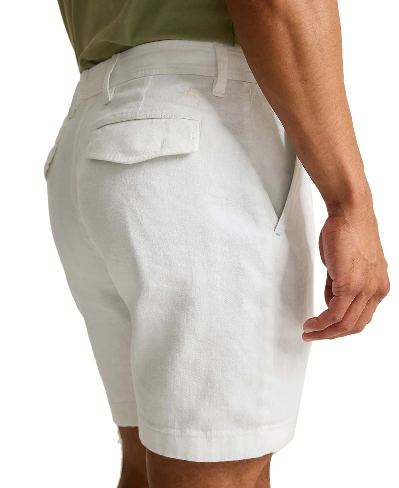 Tommy Bahama Men's Beach Coast Flat-Front Linen 9" Shorts