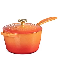 Le Creuset Signature 2.25-Qt. Flamme Doree Enameled Cast Iron Saucepan with Crucible Knob - 100th Anniversary Edition