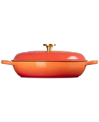 Le Creuset Signature 5-Qt. Flamme Doree Round Braiser with Crucible Knob - 100th Anniversary Edition