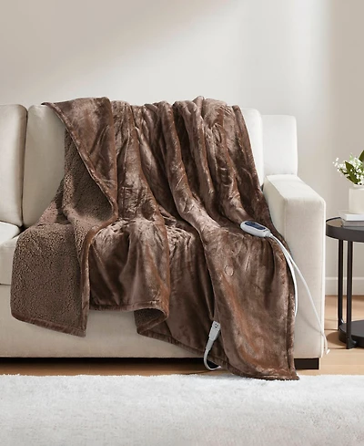 Beautyrest Microlight Electric Reversible Plush to Berber Throw, 60" x 70"