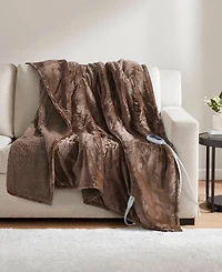 Beautyrest Microlight Electric Reversible Plush to Berber Throw, 60" x 70"