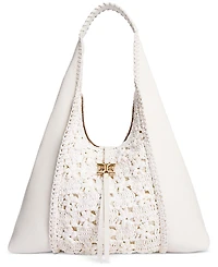 Sam Edelman Sylvia Crochet Raffia Hobo Bag