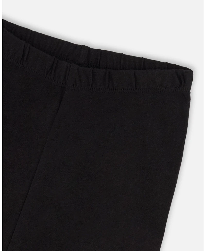 Deux par Deux Little Girls Cotton Biker Short Legging Black - Toddler|Child
