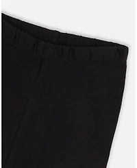 Deux par Deux Little Girls Cotton Biker Short Legging Black - Toddler|Child