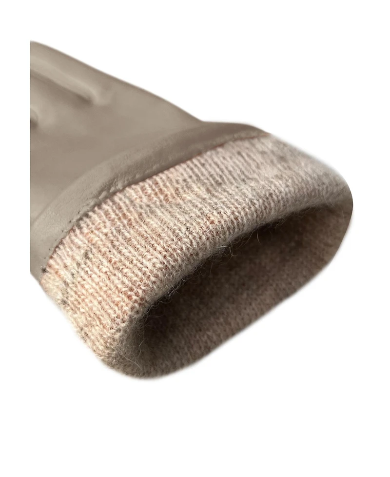 Women`s extra long Premium Lamb Leather Touchscreen Gloves "Lola Long" Cashmere Lining