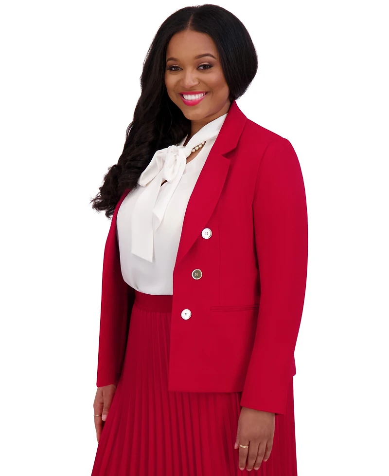 Kasper Women's Faux Double-Breasted Blazer, Regular & Plus Sizes