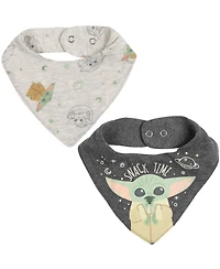 The Mandalorian Baby Boys Star Wars Yoda Bodysuits Sleep N' Play Pants Hat and Bibs 8 Piece Outfit Set