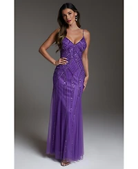 Bebe Women's Beaded Gown