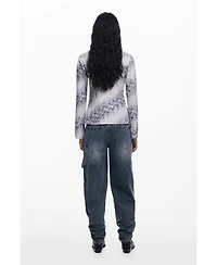 Desigual Women's Snake fluid shirt