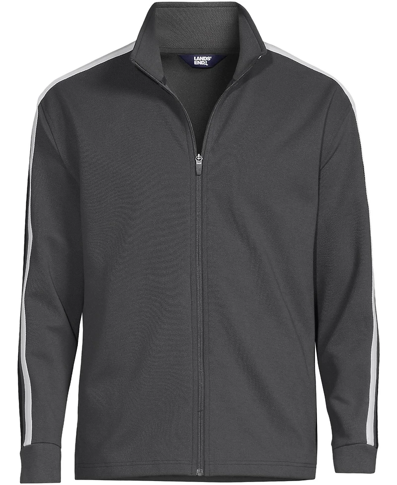 Lands' End Men's Long Sleeve Knit Twill Track Full Zip