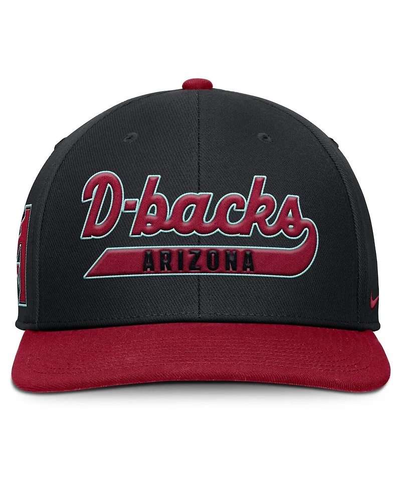 Nike Men's Black/Red Arizona Diamondbacks Pro Performance Snapback Hat