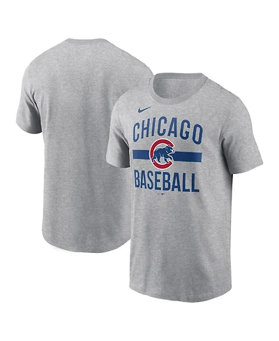Nike Men's Heather Gray Chicago Cubs Arched T-Shirt