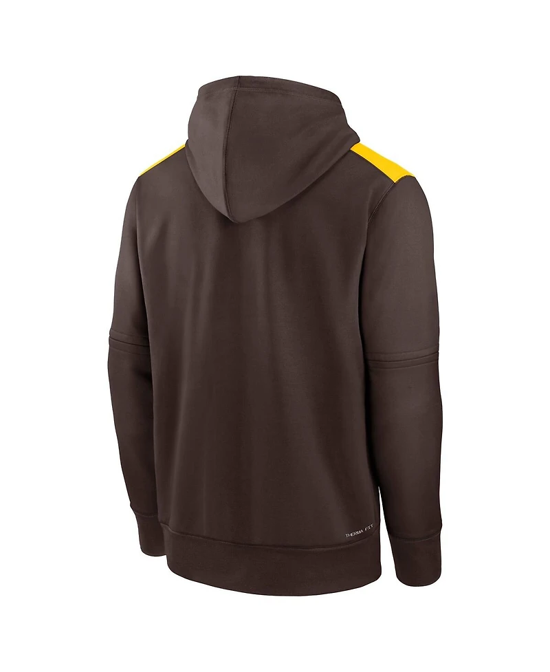Nike Men's Brown San Diego Padres Authentic Collection Performance Pullover Hoodie