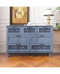 Mondawe 7 Drawer Cabinet, American Furniture, Suitable for Bedroom, Living Room, Study