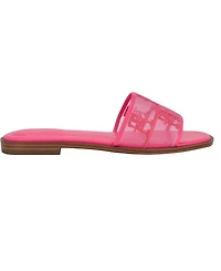 Tommy Hilfiger Women's Tesia Mesh Logo Flat Slide Sandals