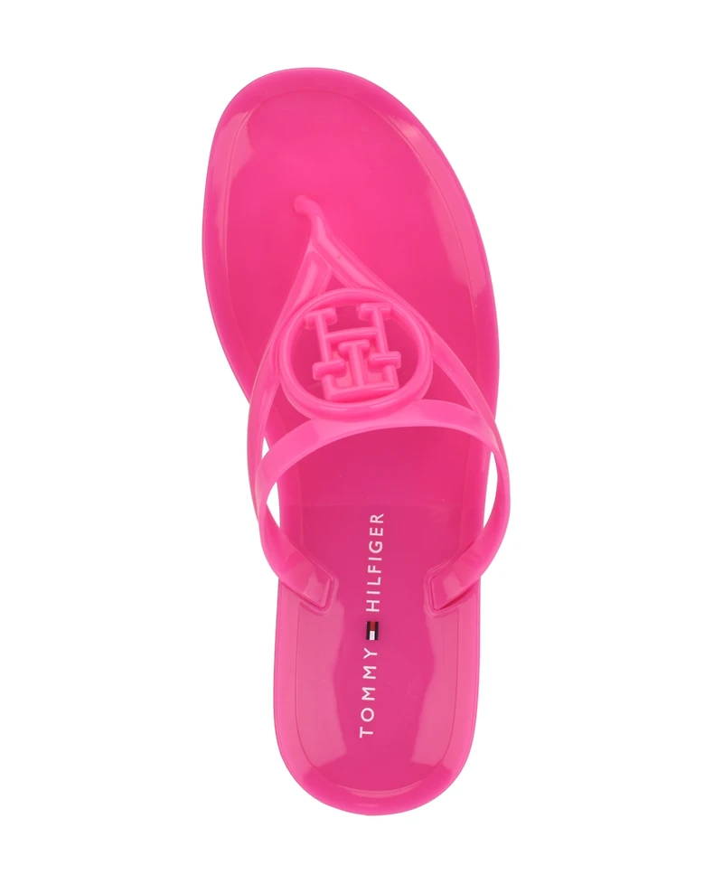 Tommy Hilfiger Women's Vedna Cutout Logo Jelly Thong Sandals