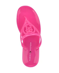 Tommy Hilfiger Women's Vedna Cutout Logo Jelly Thong Sandals