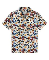 Ben Sherman Men's Abstract Floral Print Short Sleeve Shirt