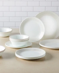 Corelle Hushed Lines 12 Pc. Dinnerware Set, Service for 4
