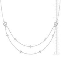 Diamond Two-Row Necklace (1/3 ct. t.w.) in Sterling Silver
