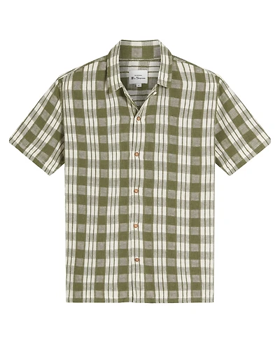 Ben Sherman Men's Reworked Gingham Check Short Sleeve Shirt