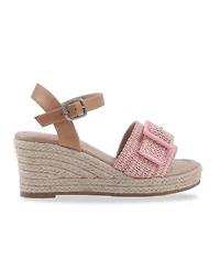 Sam Edelman Little and Big Girls Lucia Buckle Espadrille Wedge Sandals