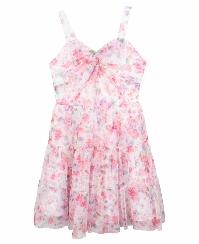 Rare Editions Big Girls Floral Mesh Social Dress