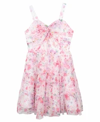 Rare Editions Big Girls Floral Mesh Social Dress
