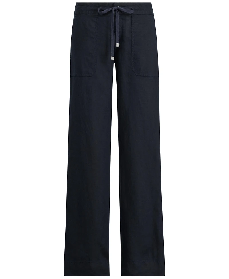 Lauren Ralph Wide-Leg 100% Linen Pants