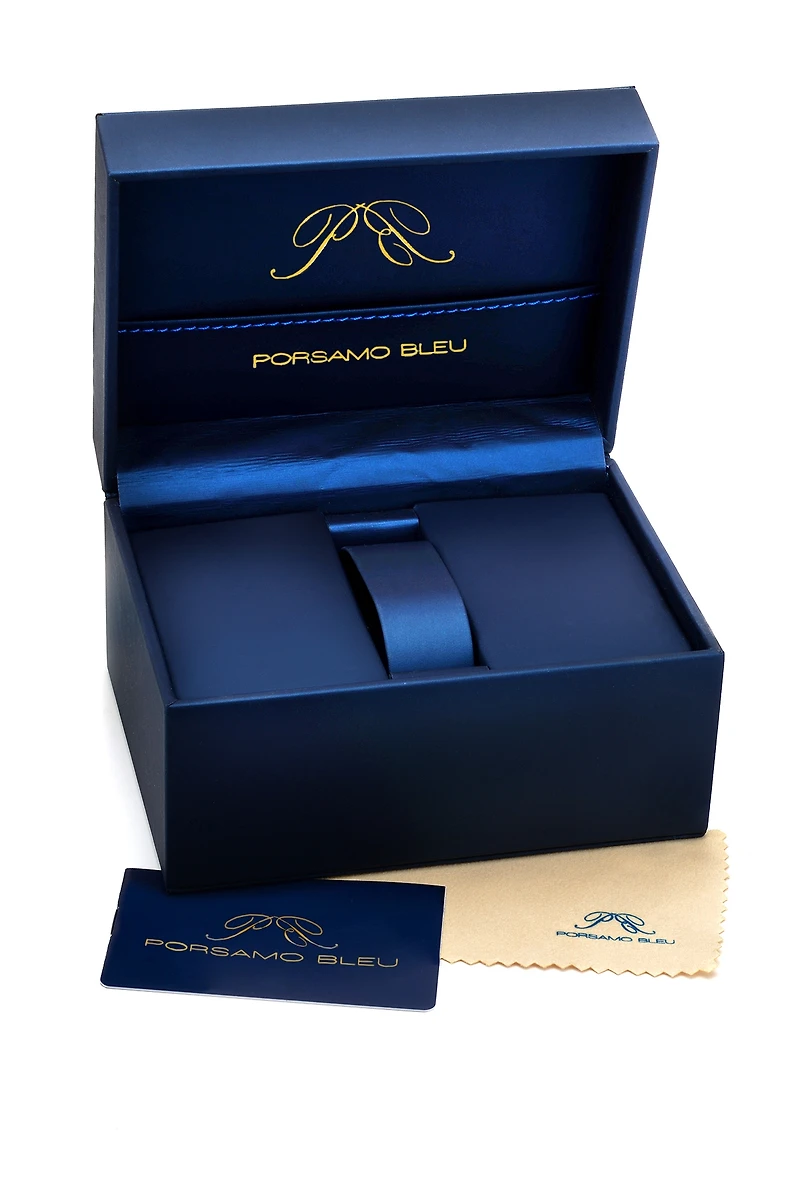 Preston Stainless Steel Gold Tone & Ice Blue Men's Watch 1036BPRS