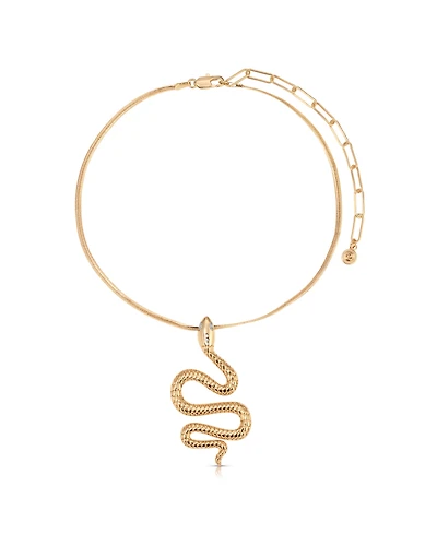 Ettika Serpentina Pendant Choker Necklace