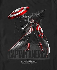Marvel Men's Captain America Brave Pose Short Sleeve T-Shirt
