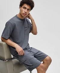 Mode Of One Mens Mixed Relaxed Fit French Terry Pocket T Shirt Regular Fit Printed 7 French Terry Cargo Shorts Macys Exclusive