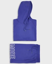 Mode Of One Mens Relaxed Fit Short Sleeve Hoodie Regular Fit Logo Print 7 French Terry Shorts Macys Exclusive