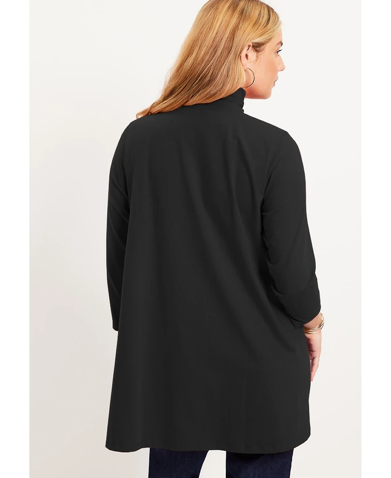 June + Vie Women's One+Only Mock-Neck Tunic